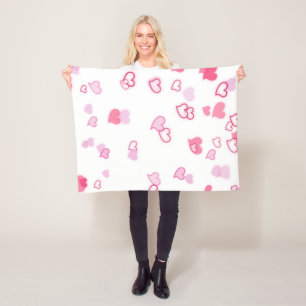 Hearts Fleece Blanket
