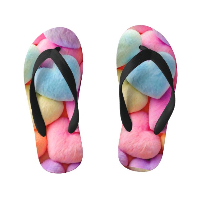 Hearts Flip Flops (Footbed)