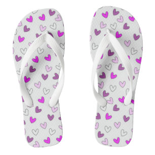 Hearts Flip Flops