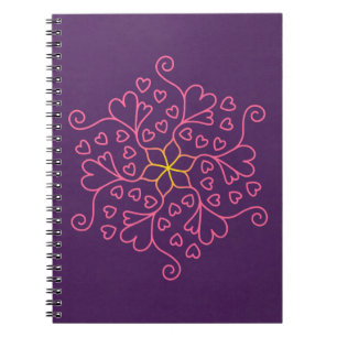 Hearts & Flowers Mandala-Inspired Notebook