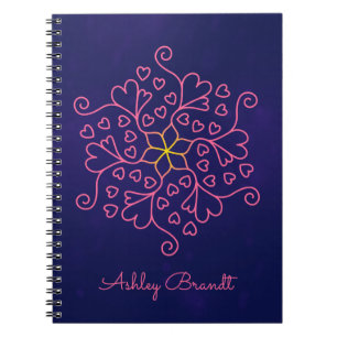 Hearts & Flowers Mandala-Inspired Notebook