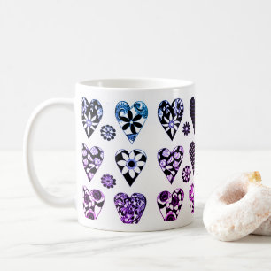 Hearts & Flowers Modern Color Pop Coffee Mug