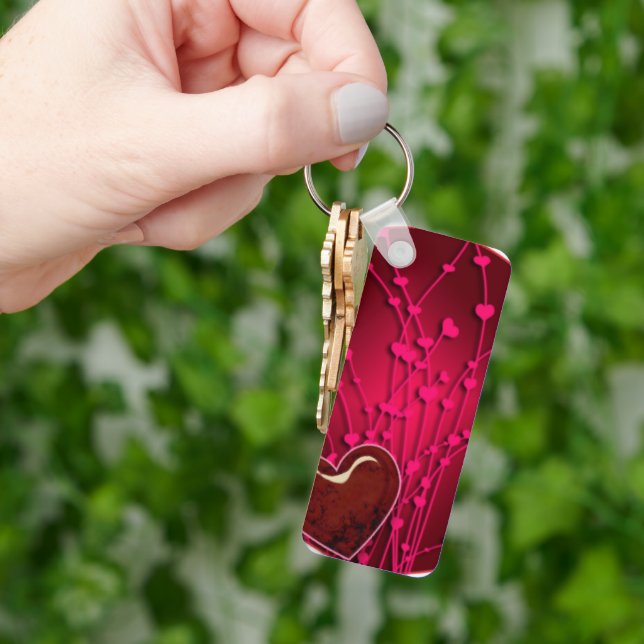 Hearts & Flowers Premium Keychain (Hand)