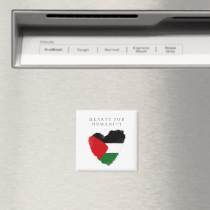 “Hearts for Humanity” with Palestine Flag Heart ✨ Magnet