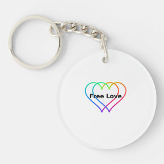 Hearts Free Love Gifts Key Ring