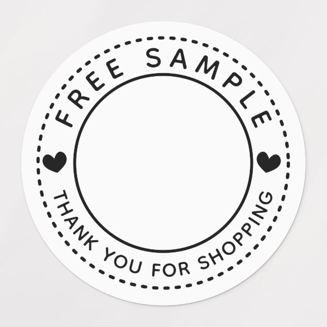 Hearts Free Sample Thank You For Shopping (Design 1)