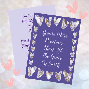 Hearts Friendship Or Lover Purple Card