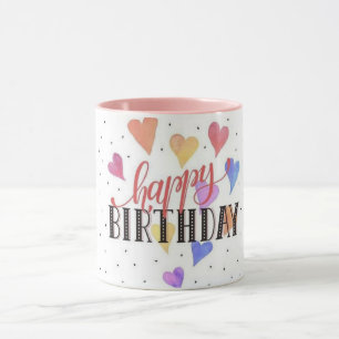 Hearts Full of Birthday Wishes: Happy Birthday Mug