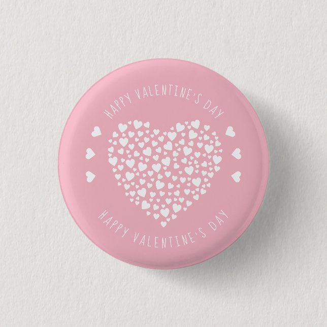 Hearts Full of Hearts Valentine's Day 3 Cm Round Badge (Front)