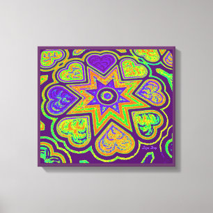 'Hearts Full of Love' Panel Print (Brights)(Prple)