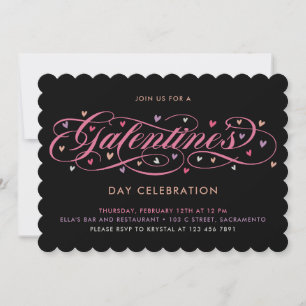 Hearts Galentine's Day Celebration Invitation