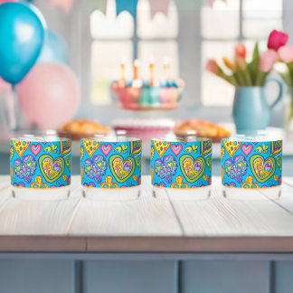 Hearts Galore Drinkware Set Whiskey Glass