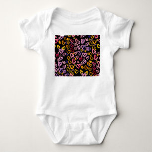 Hearts Galore: Watercolor Seamless Pattern Baby Bodysuit