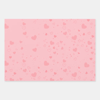 Hearts gift wraper wrapping paper sheet