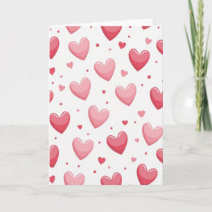 Hearts Glitter Texture Love Card