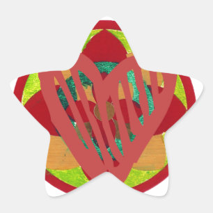 Hearts go home for valentine. star sticker