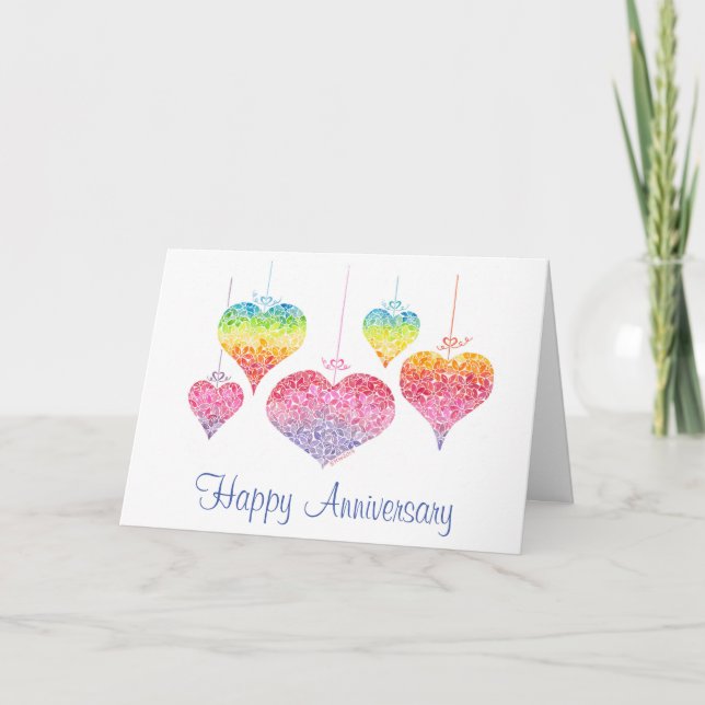 Hearts Greeting Card (Front)