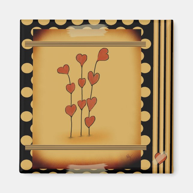 Hearts Growing Magnet (Front)