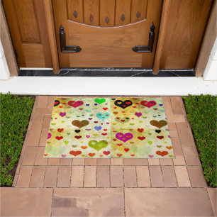 Hearts-Grunged by Shirley Taylor Doormat
