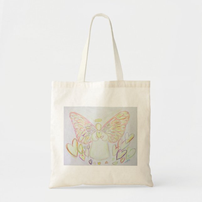 Hearts Guardian Angel Art Tote Bag (Front)