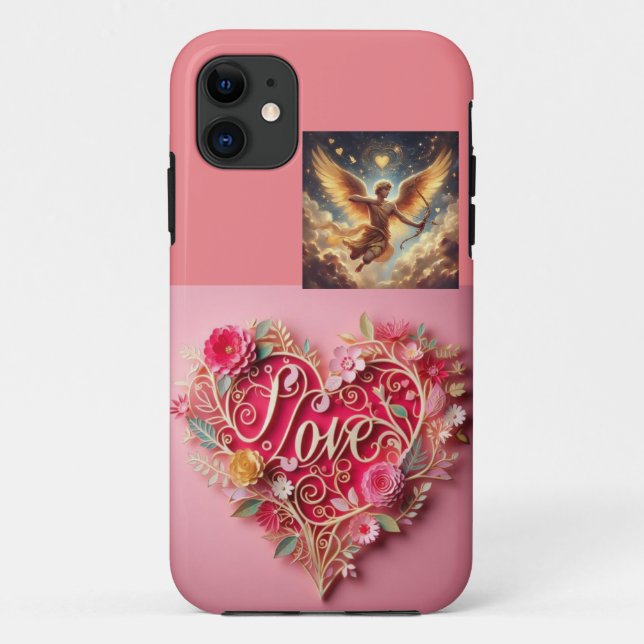 "Heart's Guardian: Love-Infused iPhone Case" Case-Mate iPhone Case (Back)