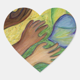 Hearts & Hands Diversity Art Decal Stickers