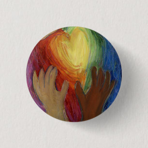 Hearts & Hands Diversity Hearts DEl Button or Pins