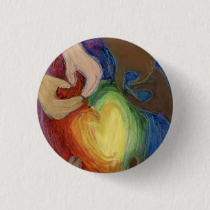 Hearts & Hands Diversity Hearts DEl Pin or Buttons
