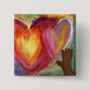 Hearts & Hands Diversity Love Lapel Pin Buttons
