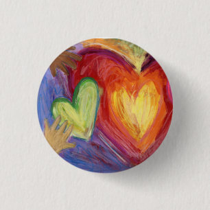 Hearts & Hands Diversity Love Lapel Pin Buttons