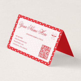 Hearts Happy Valentine’s Day Modern Love Pattern Business Card