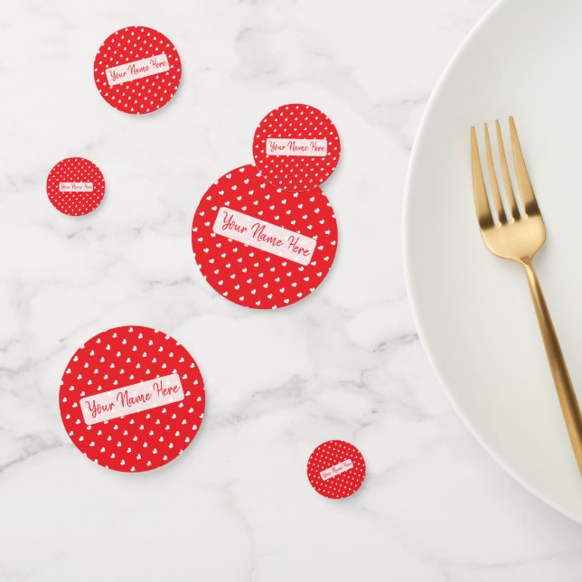 Hearts Happy Valentine’s Day Modern Love Pattern Confetti (Group)