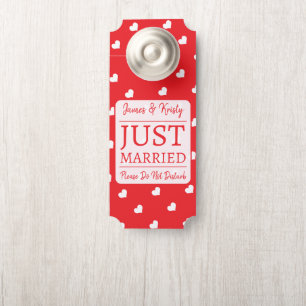 Hearts Happy Valentine’s Day Modern Love Pattern Door Hanger