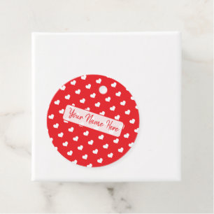 Hearts Happy Valentine’s Day Modern Love Pattern Favour Tags