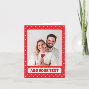 Hearts Happy Valentine’s Day Modern Love Pattern Holiday Card