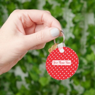Hearts Happy Valentine’s Day Modern Love Pattern Key Ring