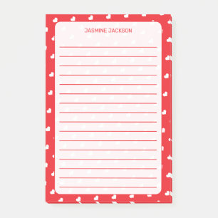 Hearts Happy Valentine’s Day Modern Love Pattern Post-it Notes