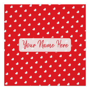 Hearts Happy Valentine’s Day Modern Love Pattern Poster