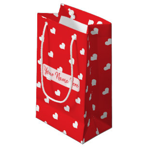 Hearts Happy Valentine’s Day Modern Love Pattern Small Gift Bag