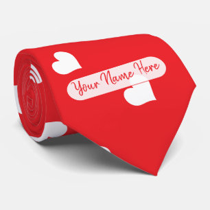 Hearts Happy Valentine’s Day Modern Love Pattern Tie