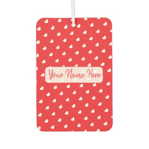 Hearts Happy Valentine's Day Modern Love Pattern Car Air Freshener
