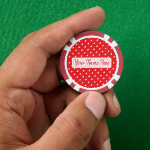 Hearts Happy Valentine's Day Modern Love Pattern Poker Chips