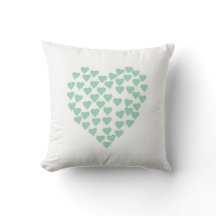 Hearts Heart Mint on White
