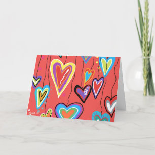 Hearts, Hearts, and More Hearts Thank You Card