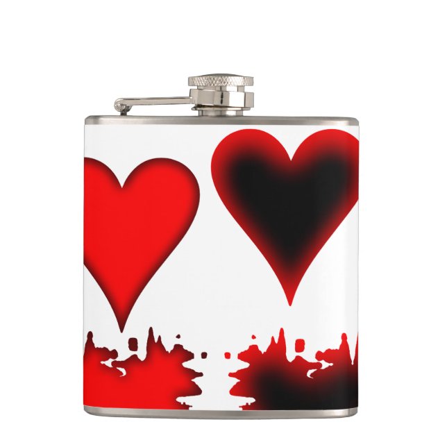 Hearts Hip Flask (Front)