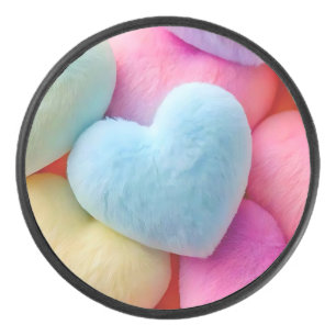 Hearts Hockey Puck