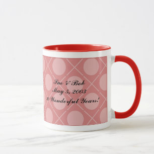 Hearts Hugs & Kisses Customisable Pink Photo Mug