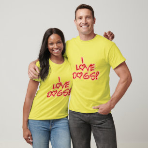 Hearts I Love Dogs Tshirts and Gifts