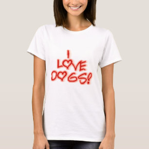 Hearts I Love Dogs Tshirts and Gifts