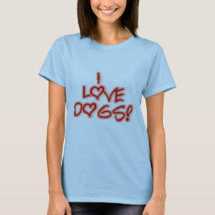 Hearts I Love Dogs Tshirts and Gifts